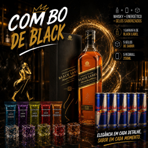 imagem do produto Combo de Whisky Black Label - Com Redbull 
