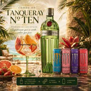 imagem do produto Combo de Gin Tanqueray Nº TEN - Com Monster 