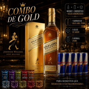 imagem do produto Combo de Whisky Gold Label - Com Redbull 