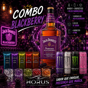 imagem do produto Combo de Whisky Jack Daniel's Blackberry - Com Monster 