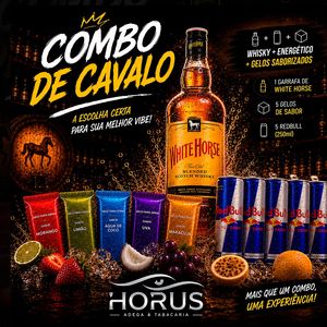 imagem do produto Combo de Whisky White Horse - Com Redbull 