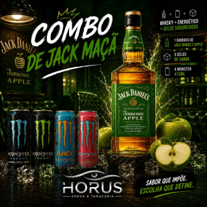 imagem do produto Combo de Whisky Jack Daniel's Apple - Com Monster 