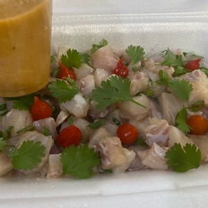 imagem do produto Ceviche de tilápia com leche de Tigre separado 