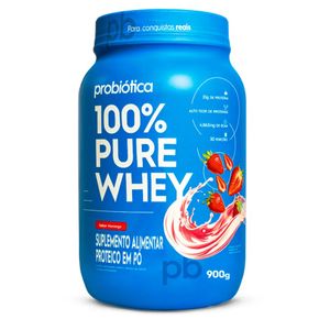 imagem do produto 100% Pure Whey 900 g Probiotica - Morango