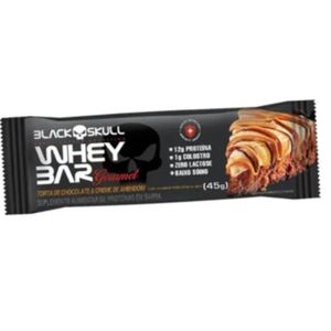 imagem do produto Whey Bar Gourmet Black Skull - Chocolate e Amendoim 45g