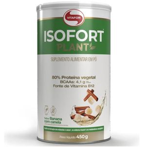 imagem do produto Isofort Plant Vitafor Proteína Vegetal Isolada Vegana 450g - Banana com Canela