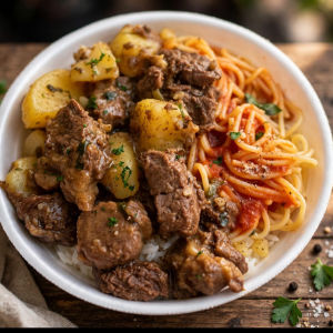 imagem do produto CARNE DE PANELA  com batata e cenoura 