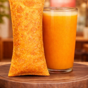 imagem do produto PRA VOCÊ ( PASTEL DE 23CM + SUCO DE MARACUJÁ DE 300ML )