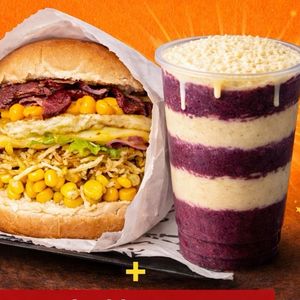 imagem do produto Você escolhe: 1 Hambúrguer + Vitamina Tradicional 300ml 