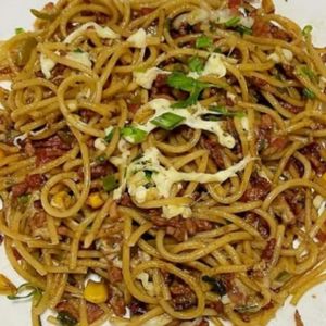 imagem do produto Marmitex grande de macarrão na chapa tradicional