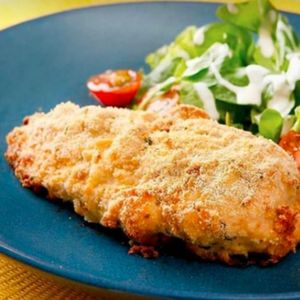 imagem do produto Marmitex grande com bife de frango empanado