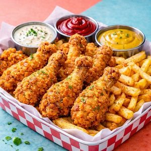 imagem do produto Coxinha da asa com fritas