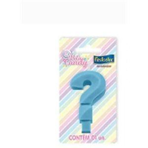 imagem do produto Vela Candy Azul Interrogação Festcolor