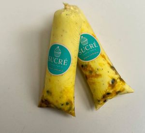 imagem do produto Sacolé gourmet de maracujá com geleia de maracujá