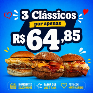 imagem do produto Combo 3 Clássicos + Entrega grátis até 4km