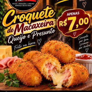 imagem do produto Salgado Queijo e presunto macaxeira
