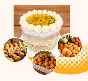 imagem do produto Naked Cake Maracujá Supreme + 10 coxinhas + 10 Risole + 10 bolinhos de lombo