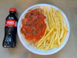 imagem do produto Frango Parmegiana & Fritas + Coca Pet + R$ 19,99 leve outra marmitex