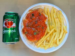 imagem do produto Frango Parmegiana & Fritas + lata Guaraná + R$ 19,99 leve outra marmitex