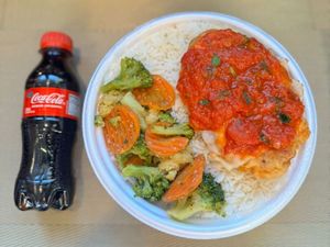 imagem do produto Frango Parmegiana & Legumes + Coca Pet + R$ 19,99 leve outra marmitex