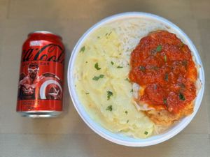 imagem do produto Frango Parmegiana & Purê + lata Coca Zero + R$ 19,99 leve outra marmitex