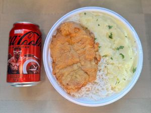imagem do produto Frango Empanado & Purê + lata Coca Zero + R$ 19,99 leve outra marmitex