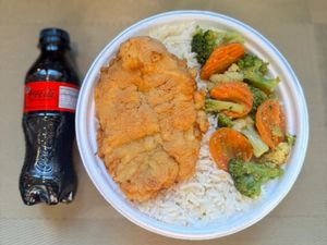 imagem do produto Frango Empanado & Legumes + Coca Zero Pet + R$ 18,99 leve outra marmitex