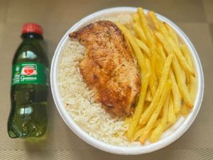 imagem do produto Frango Grelhado & Fritas + Guaraná Pet + R$ 18,99 leve outra marmitex