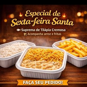 imagem do produto Suprema  tilápia cremosa,serve de 3 a 4 pessoas Acompanha refri 2l