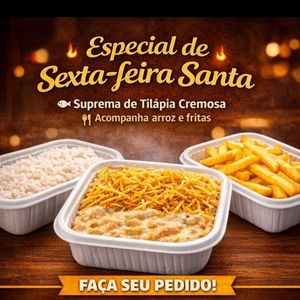 imagem do produto Suprema tilápia cremosa,Individual, Acompanha refri lata 350ml 