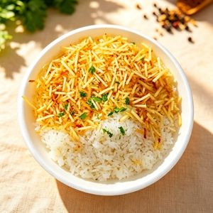 imagem do produto Strogonoff de frango, Acompanha, arroz queijo e batata palha,Acompanha refri 350ml 