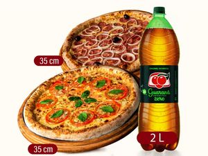 imagem do produto Combo Extra: 2 Pizzas Grandes (8 pedaços) + 1 Refri 2l.