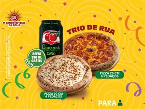 imagem do produto Trio de Rua! Pizza broto + pizza individual Ganhou refri lata