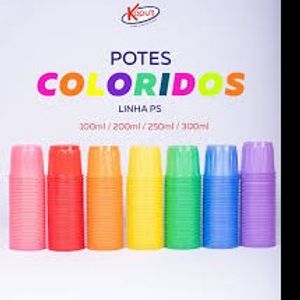 imagem do produto POTE PLAST. REDONDO 300ML ROSA - 50UN KOPUS
