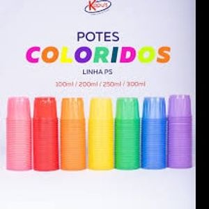 imagem do produto POTE PLASTICO REDONDO 300ML AZUL - 50UN - KOPUS