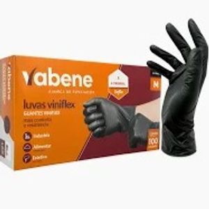 imagem do produto LUVA VINIFLEX PRETA M - 100UN - VABENE