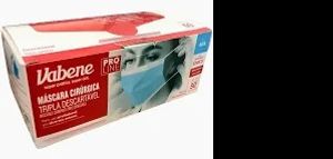 imagem do produto MASCARA TNT TRIPLA AZUL COM ELASTICO - 50UN - VABENE
