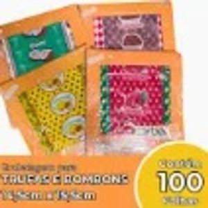 imagem do produto PAPEL MORANGO PARA TRUFAS E BOMBONS 14,5X15,5MM - 100 UN - CARBER SABOR:MORANGO
