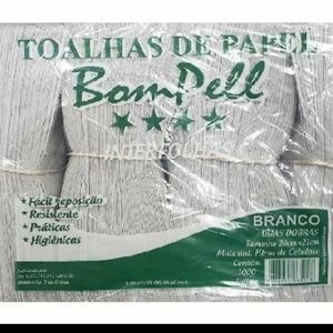 imagem do produto PAPEL TOALHA INTERFOLHADO BRANCO - 1000 UN - BOMPEL