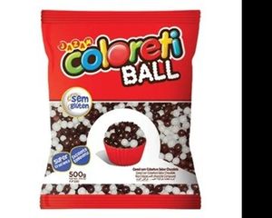 imagem do produto COLORETI BALL (CHOCOBAL) BRANCO E PRETO 500GR MINI
