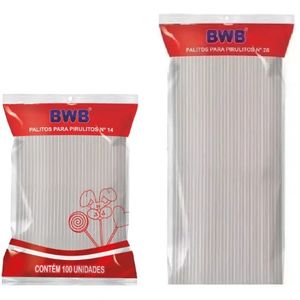 imagem do produto PALITO PIRULITO PLASTICO Nº14 (MEDIO) - 100UN - BWB