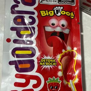 imagem do produto Pirulito com cristais explosivos em pó morango 