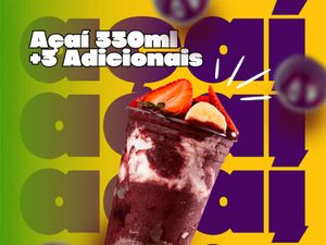 imagem do produto Açaí 330ml +3 Adicionais Gratis