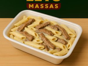imagem do produto Massa Ao Molho Branco com Iscas de Carne 500g