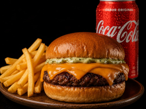 imagem do produto Combo X-burguer rango (leve uma batata + refri 350 ml)