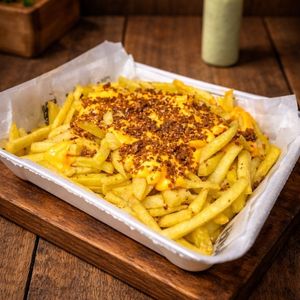 imagem do produto Fritas com cheddar e bacon Grande