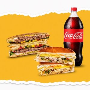 imagem do produto 2 xis (Carne + Frango ) + Coca 2 Litros 