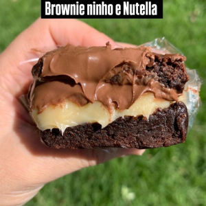 imagem do produto  brownie recheado ninho com Nutella 