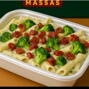 imagem do produto Massa ao Molho Branco Cremoso com Brócolis e Bacon 500g
