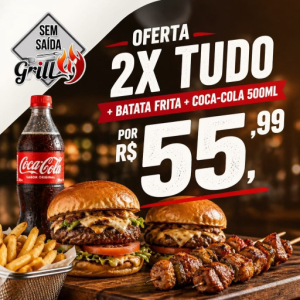 imagem do produto Combo casal 2 x tudo + coca 500 ml + batata 